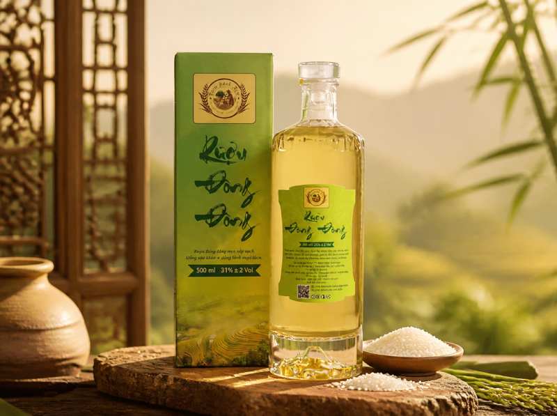 Rượu Đòng Đòng Lúa Non